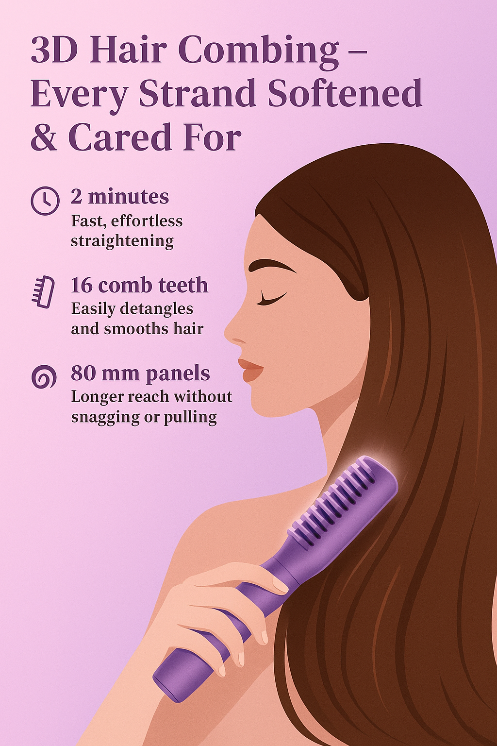 Portable Mini Hair Straightener & Hot Comb
