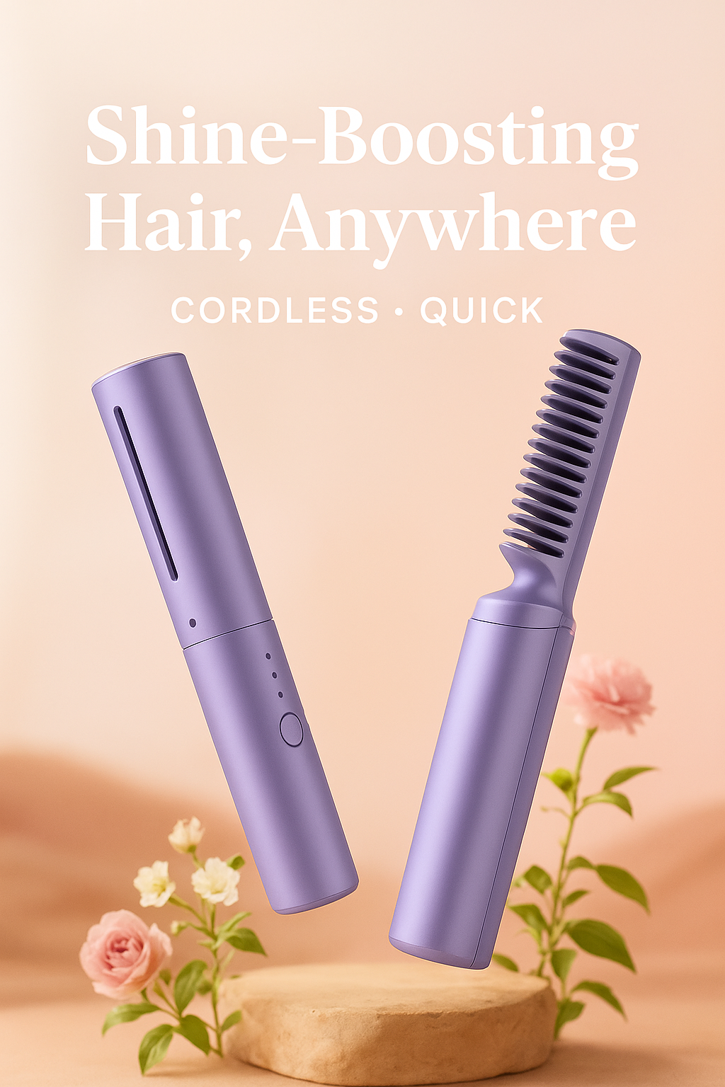 Portable Mini Hair Straightener & Hot Comb