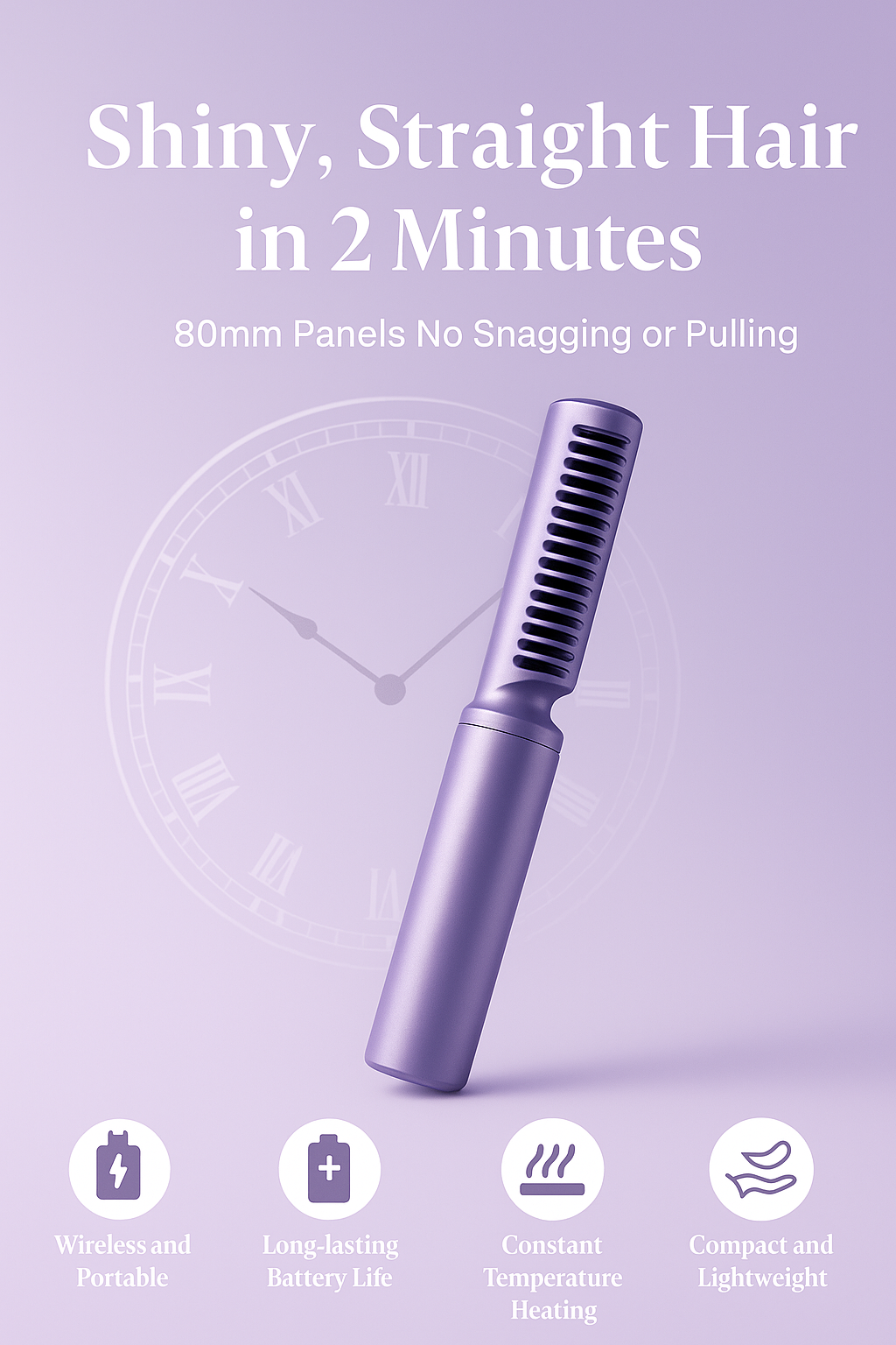 Portable Mini Hair Straightener & Hot Comb